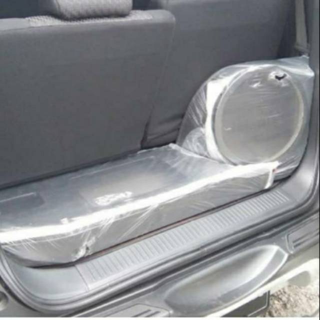 Box Sudut Custom Subwoofer dan tempat power plus capacitor bank unit Rush Terios