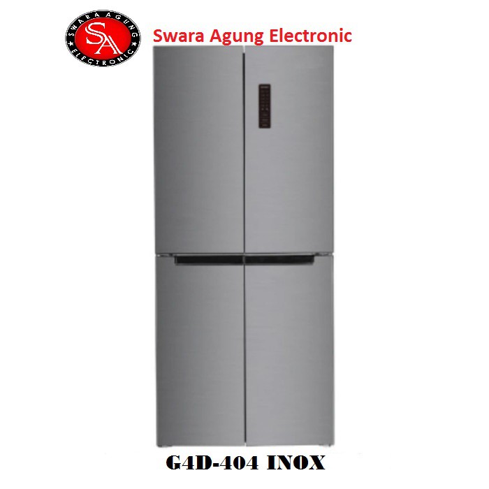 Kulkas 4 Pintu GEA Type: G4D-404 INOX (Khusus Daerah Medan)