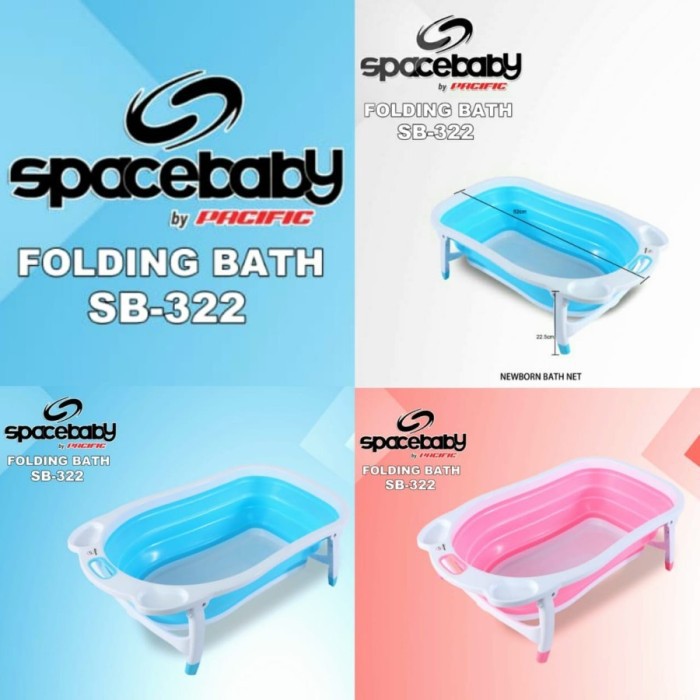 Bak Mandi Bayi Lipat Foldable Bathtub Folding Baby Portable Spacebaby SB-322