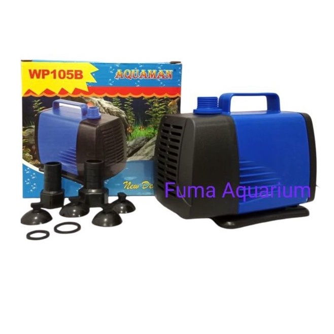 AQUAMAN 105B WP105B Pompa Celup Filter Kolam Aquarium Hidroponik Low Watt Power Head Submersible Pump