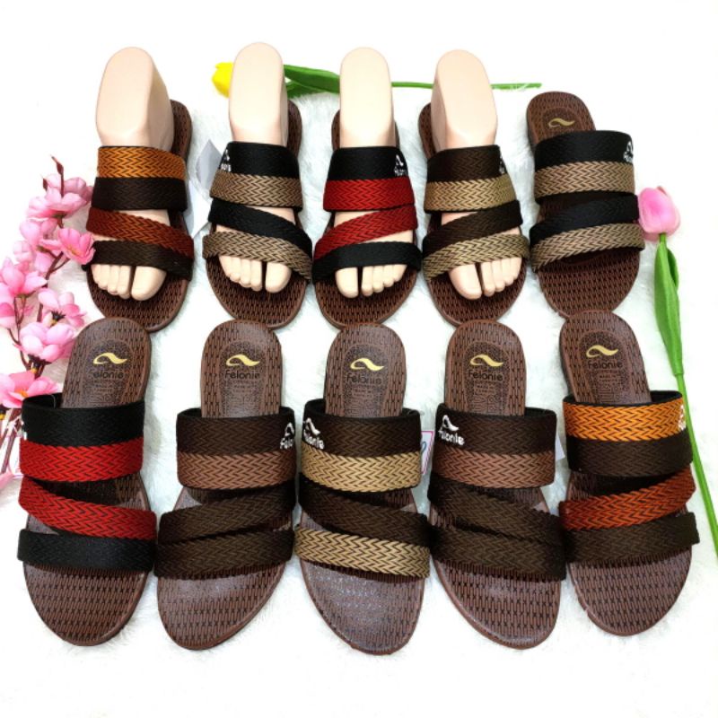 sandal wanita Trendy dan keren murah ( Felonie SF 01)... sandal terbaru turki rajut bordir ban 3