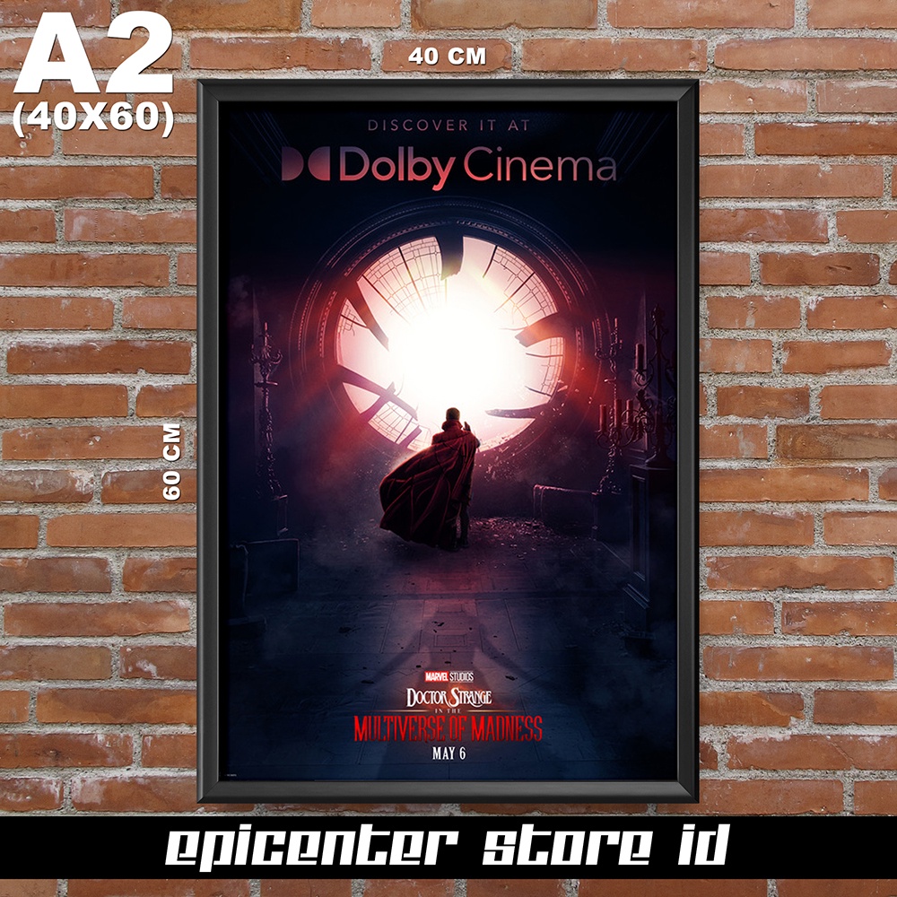 Poster Film Dr Strange Multiverse of Madness - Dolby Cinema 40x60 + Frame