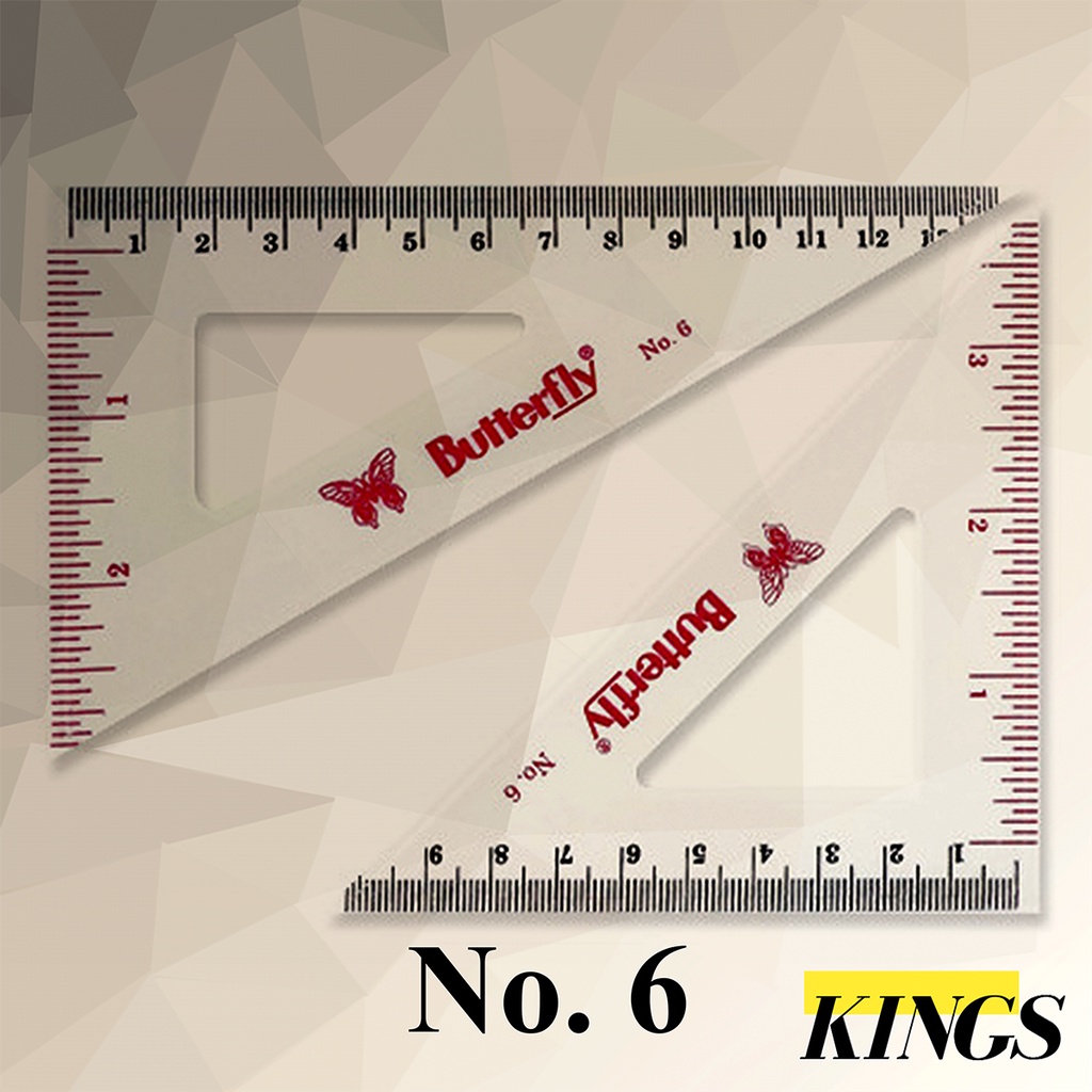 

Butterfly Ruler / Penggaris Segitiga Classic No 6