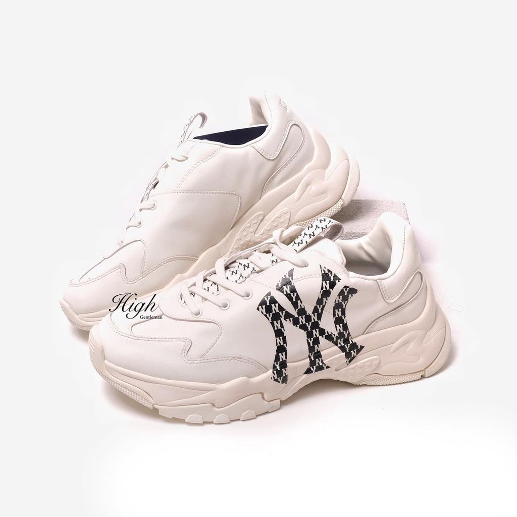 MLB NY Yankees Bigball Chunky Monogram Sneaker Light Black