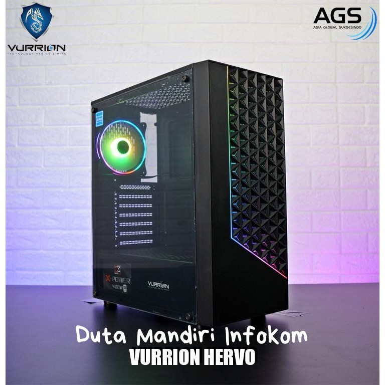 Vurrion HERVO RGB Strip - Tempered Glass Mid-Tower Gaming Case