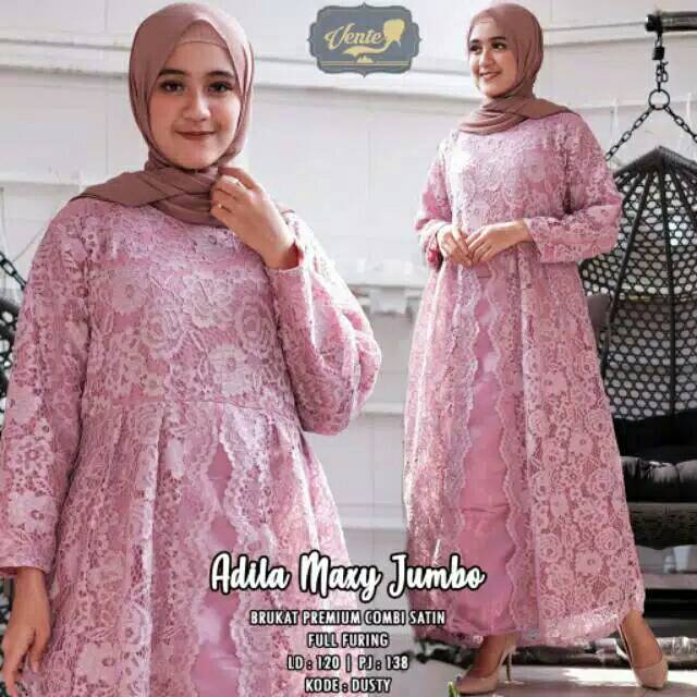 Dress Pesta Bumil Brokat Gamis Brokat Xl Xxl Xxxl Bumil Gamis Jumbo Ld 120 Ld 130 Ld 140 Shopee Indonesia