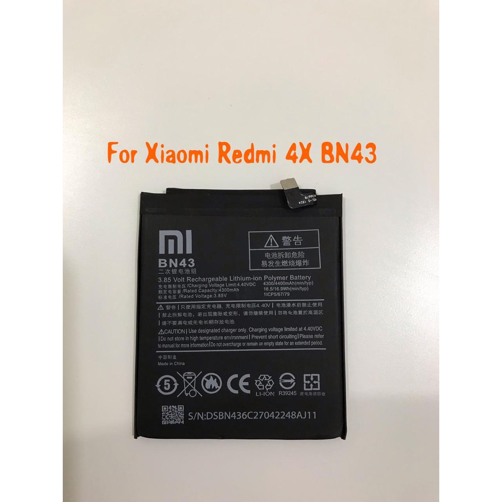 (NC) Baterai Batre Battery  Xiaomi Redmi  Note 4X Bn43