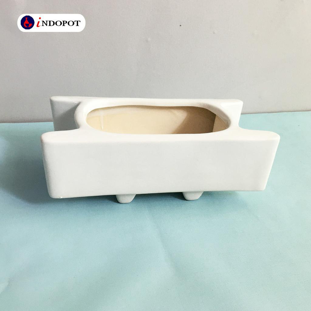 Pot Bonsai Panjang Keramik Bentuk Tandu