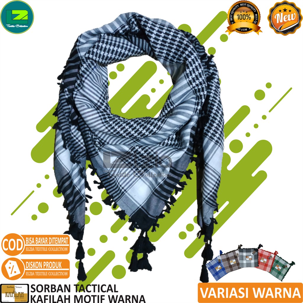SORBAN TACTICAL SORBAN MOTIF KAFILAH WARNA
