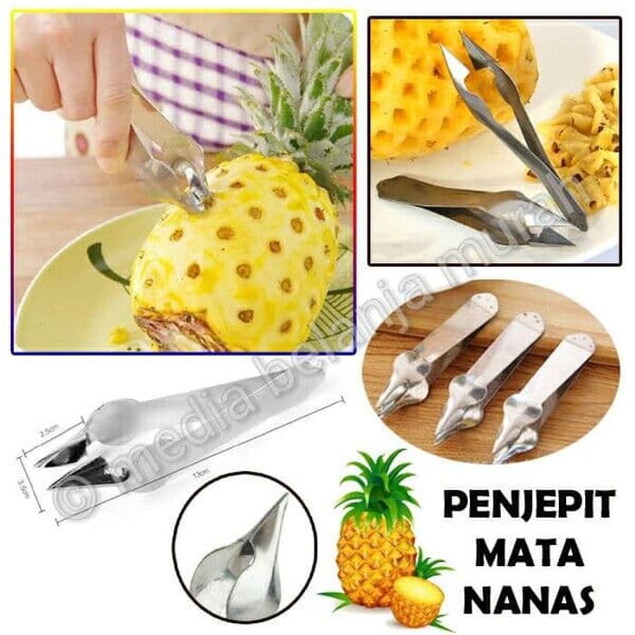 Alat Cabut Mata Nanas Pengupas Capitan Penjepit Mata Nanas Stainless Steel Pinset Kupas