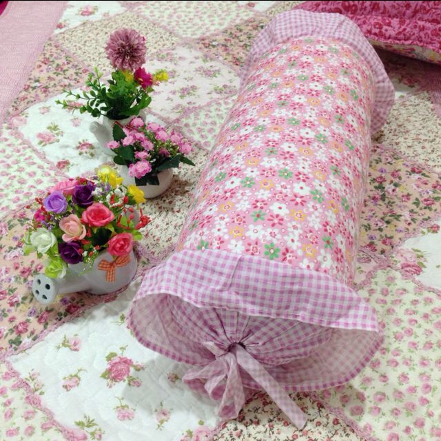 Guling shabby/ shabby pillow pink quilt