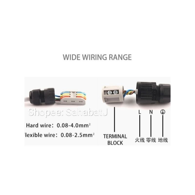 Sambungan Kabel IP68 Waterproof Wire Connector Konektor Kabel CDF-200/3 Anti Air Tahan Air