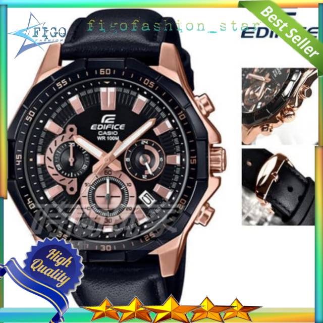 Jam tangan new casio fashion pria cowok merk edifice EFR 554L terbaru mewah keren original bm