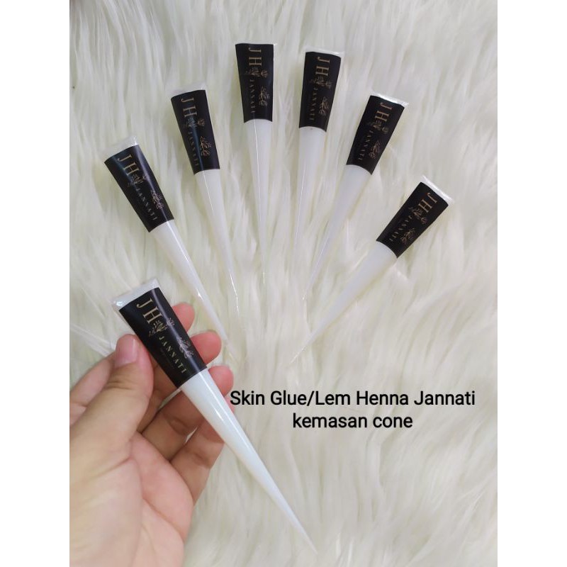 LEM HENNA LEM KULIT JANNATI KEMASAN CONE SKIN GLUE 10gram