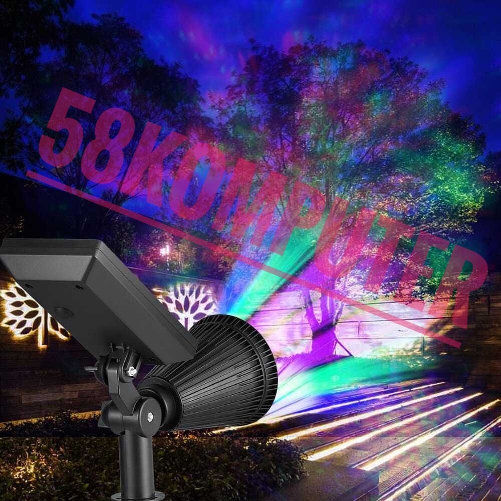 Lampu Tenaga Surya Outdoor Otomatis Nyala Light RGB 7 LED 200 Lumens 3.7V 1800MAH