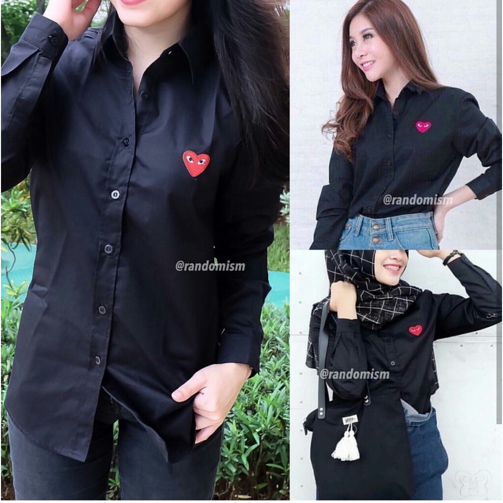 Basic id fashion Kemeja wanita basic garcon / Atasan wanita