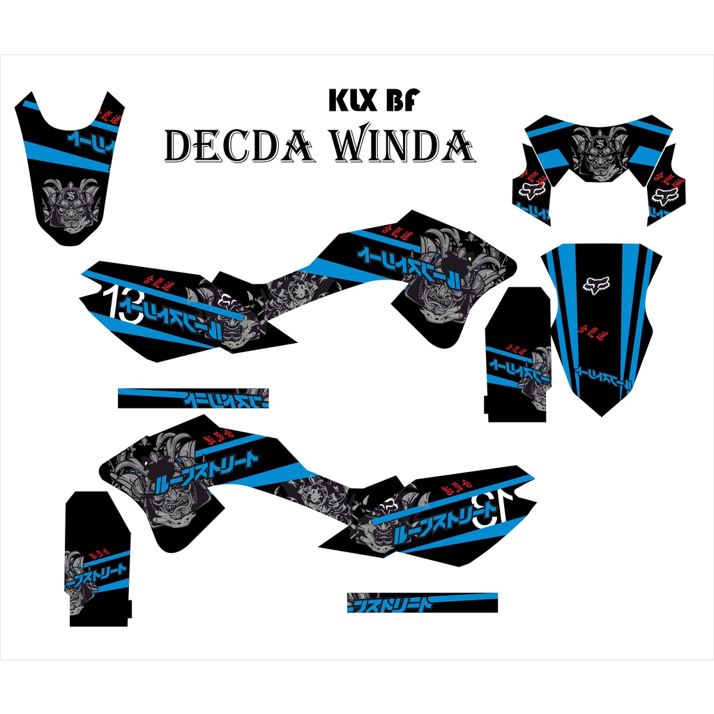 decal klx bf biru