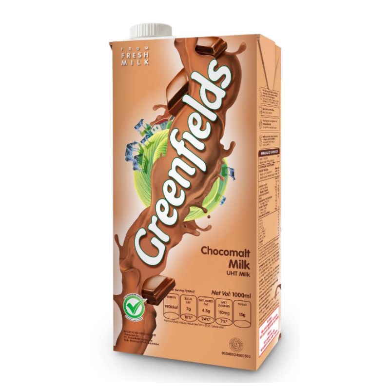 

susu UHT Greenfields chocomalt 1 liter