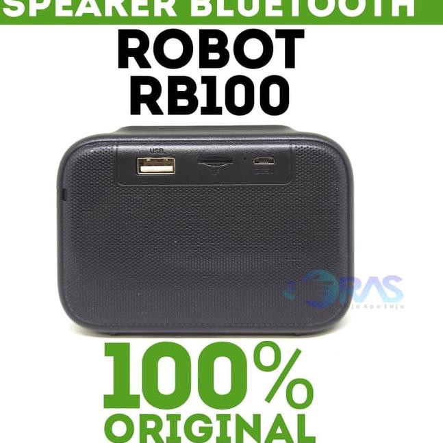 J7 Speaker Robot RB100 DOTS Bluetooth Portable Speker Spiker Music Box - Hitam _