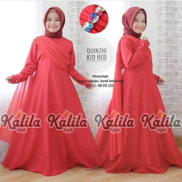 Gamis Brokat & Khimar Nayla Syar'I Ori Yusha Ilyasa | Aysila | Zaza