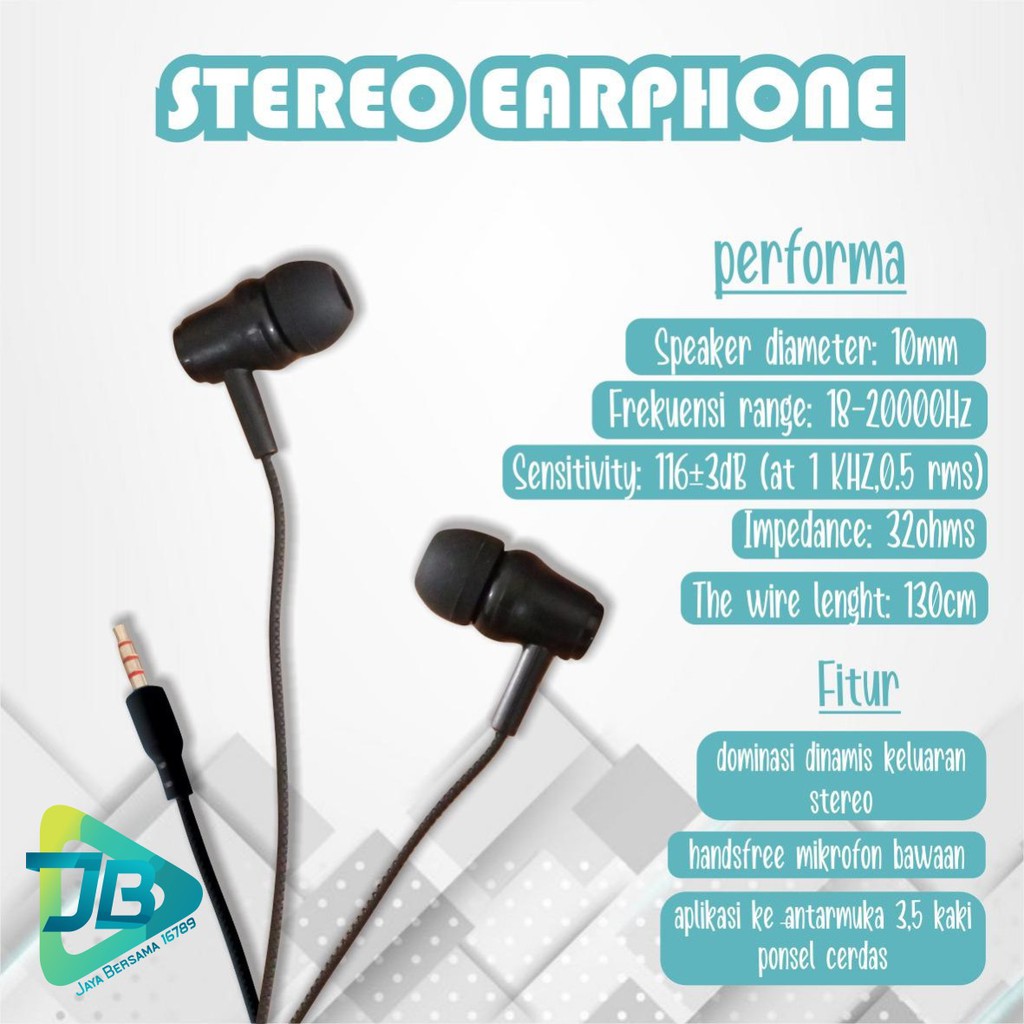 BM031 Headset DIINAMI E39 stereo Earphone Bass Android iPhone Original With MIC - Garansi 1 Tahun JB4769