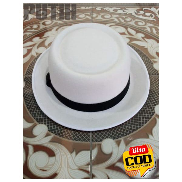 fedora pie hat topi bulat pork pie topi glen fredly harga grosir (BISA COD)