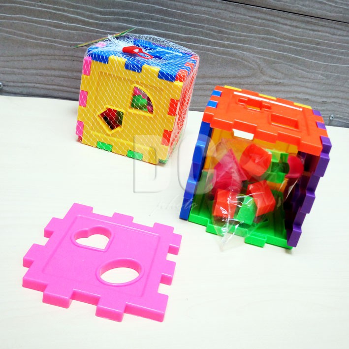 Puzzle Kotak RANDOM Mainan Edukasi Belajar Bentuk &amp; Warna Shape Color