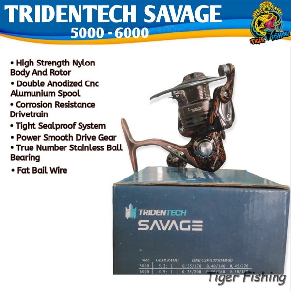 Reel/ TRIDENTECH SAVAGE Metal Body 5000//6000