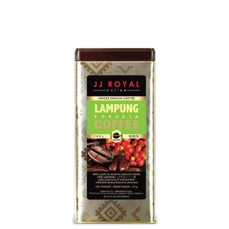 

JJ Royal Coffee Lampung Robusta Ground Tin 200 gr