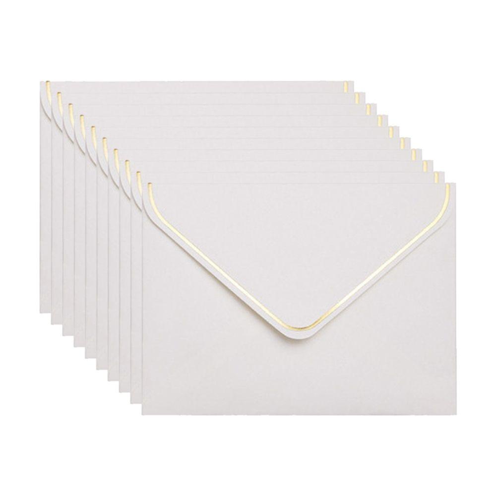 Agustin 10pcs /set Amplop Party Decor Ucapan Ulang Tahun Retro Greeting Card Wishes Syukuran Greeting Card Bronzing Christmas Thank You Card Merry Christmas Kartu Pesan