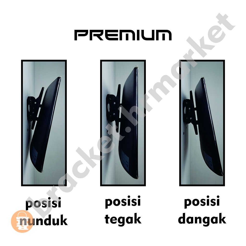 Bracket TV LED LCD 32 40 43 24 21 29 17 14 Inch Dijamin Cocok 14 - 43 In 2 Arah Universal Breket TV Briket TV Braket TV Bracket TV Gantungan TV Tembok Tempelan TV Dinding HR1 Fasa