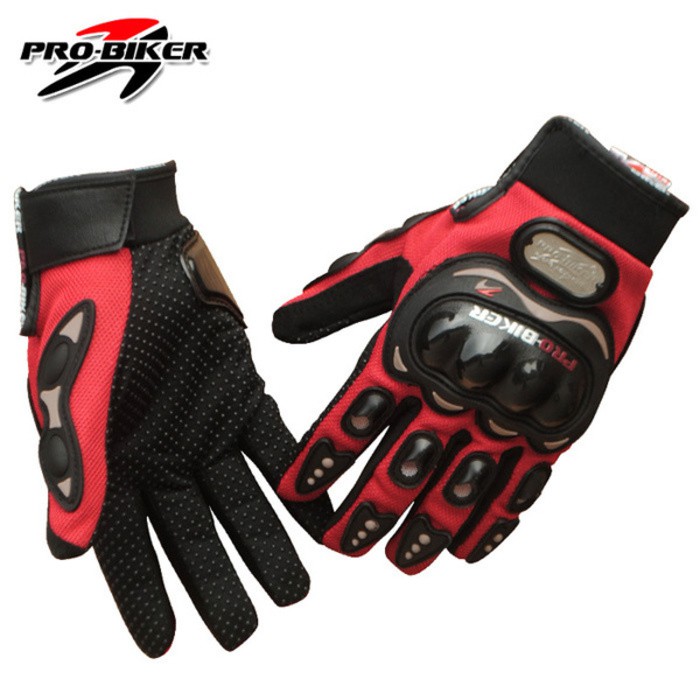 Sarung Tangan Motor Probiker Pro Biker + Pelindung Batok Racing Full Panjang / Half Pendek