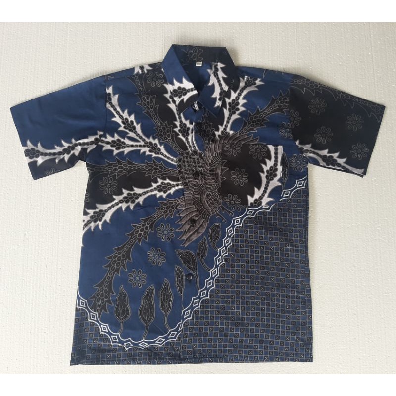 KEMEJA BATIK ANAK,BATIK ANAK.KIDS BATIK.BATIK REMAJA ABG-MERAK NAVY ANAK