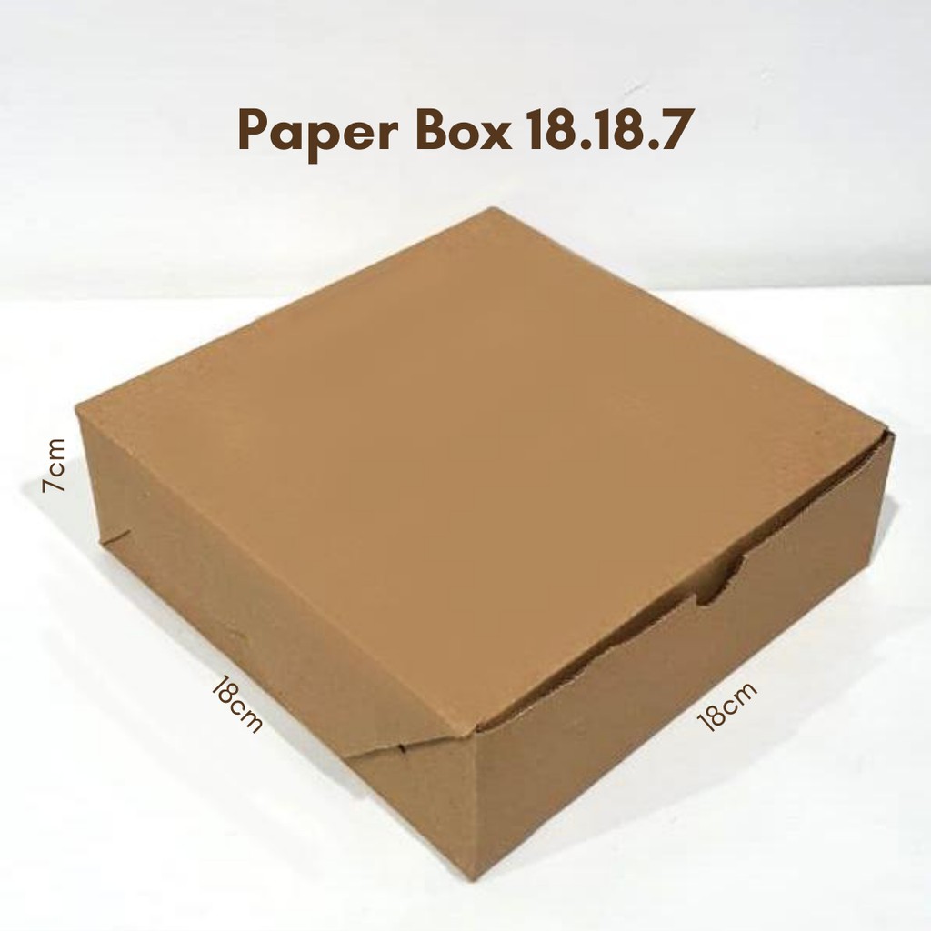 

KRAFT Ukuran 18 x 18 x 7 cm/ Kardus Polos/ Dus Dos/ Brown Paper Box (HARGA 10 PCS)
