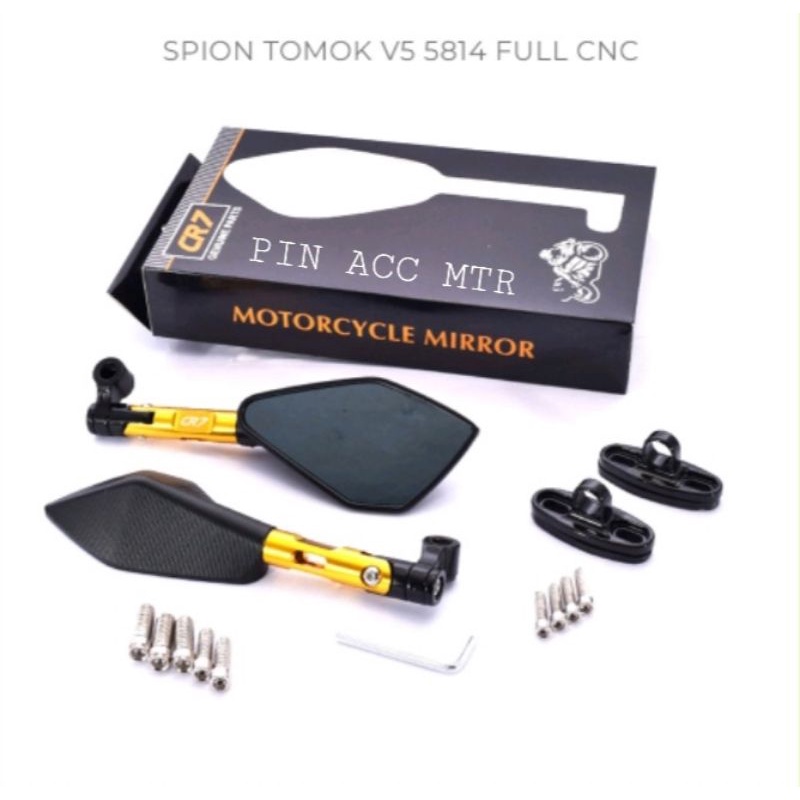 SPION TOMOK BESAR V5 FULL CNC UNIVERSAL CBR NINJA GSX R15 R25 NMAX AEROX LEXI PCX BEAT MIO SKOOPY
