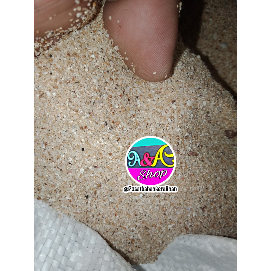 Pasir laut putih bahan kerajinan dari alam