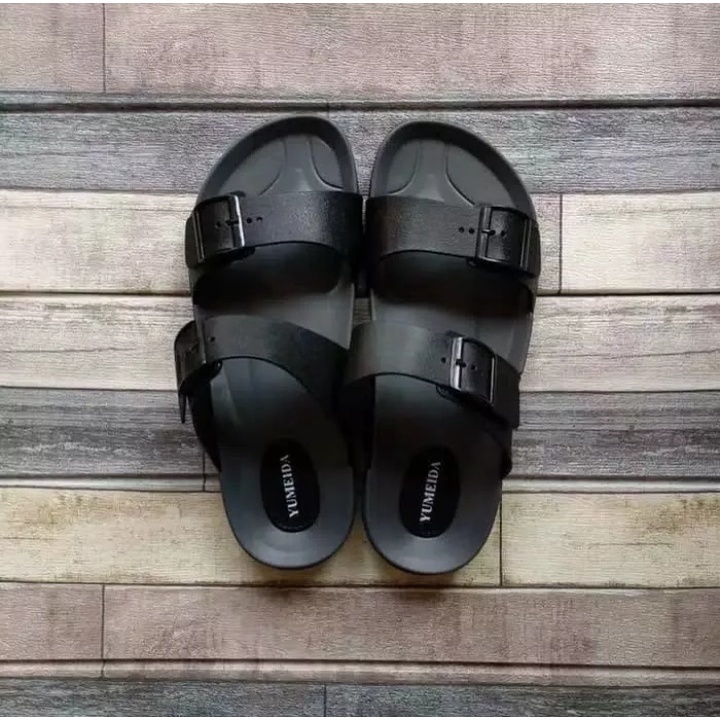 SANDAL PRIA TERBARU KARET YUMEIDA SELOP KASUAL ANTI AIR SENDAL BERKUALITAS SLOP KARET TALI 2 HARGA MURAH BISA COD