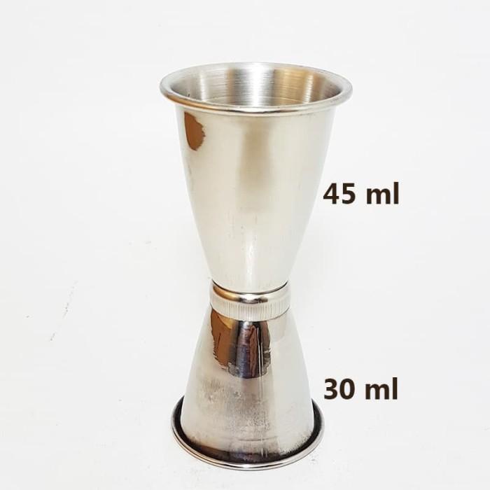 Gelastakar | Stainless Steel Jigger Measurement Cup 30/ 45 Ml Cc Gelas Ukur Kecil