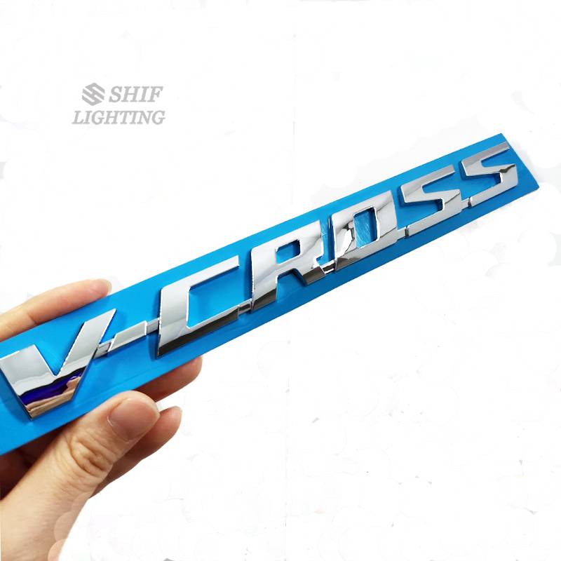 1pc Stiker Emblem V-CROSS Bahan ABS Untuk Bagasi Belakang Mobil ISUZU