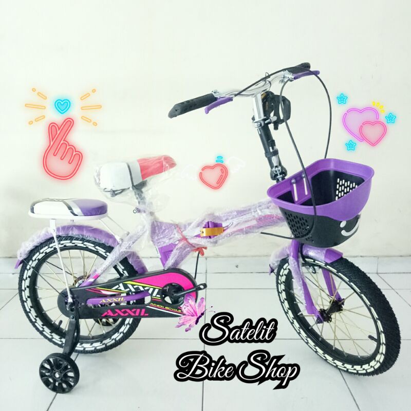 Sepeda Lipat Ukuran 16 Interbike Axxil Merah Pink Ungu Sepeda Anak Lipat Murah Sepeda Lipat Murah Shopee Indonesia