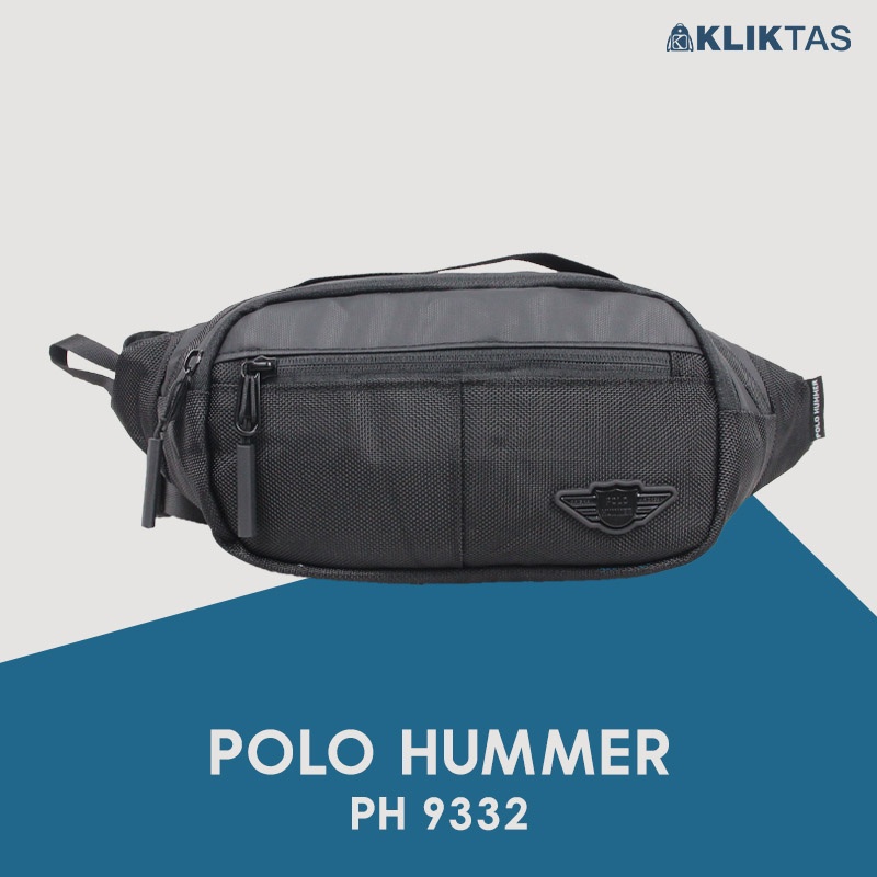 [KLIKTAS] Tas Pinggang Pria Tactical Polo Hummer 9332 Waist Bag Laki Gagah Kokoh Tahan Air Import