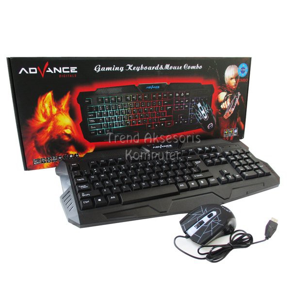 Set Keyboard + Mouse Advance GKM 01 / Keyboard Komputer / Keyboard dan Mouse Laptop