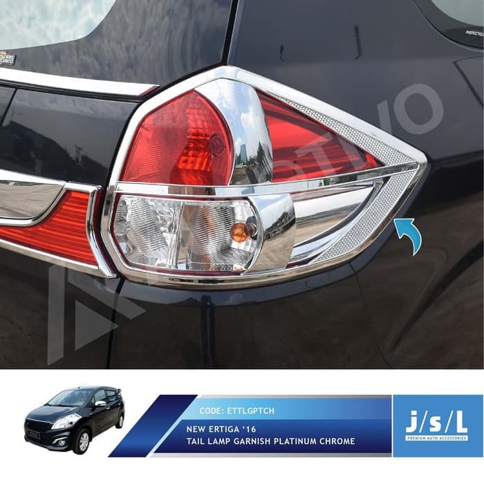 Aksesoris Fariasi Tambahan New Suzuki Ertiga Garnish Belakang Chrome JSL Model Platinum