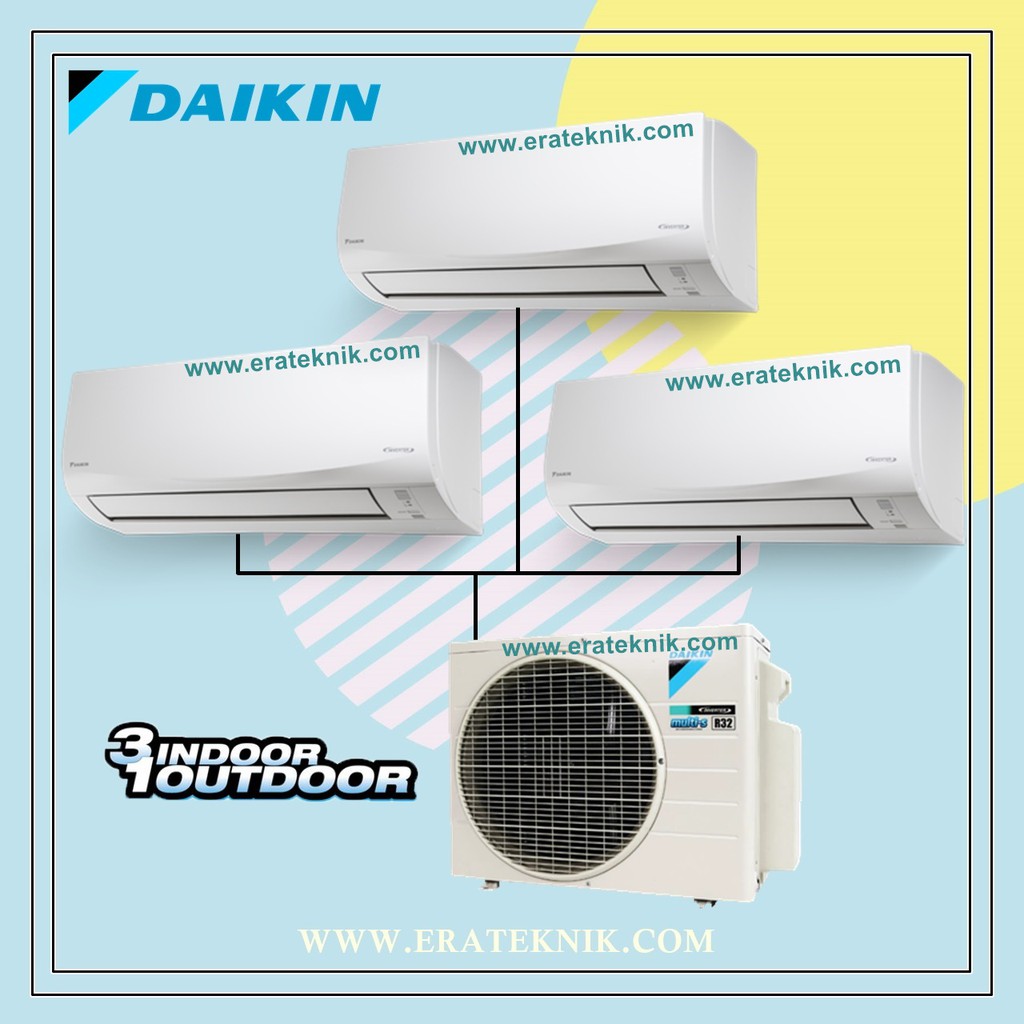 AC Multi-S Daikin 1/2pk+1/2pk+1/2pk Inverter Murah