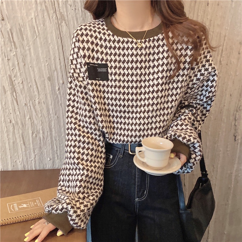 Crewneck Wanita Oversize Premium Sweater Leangan Panjang Korea Blouse Import Wanita