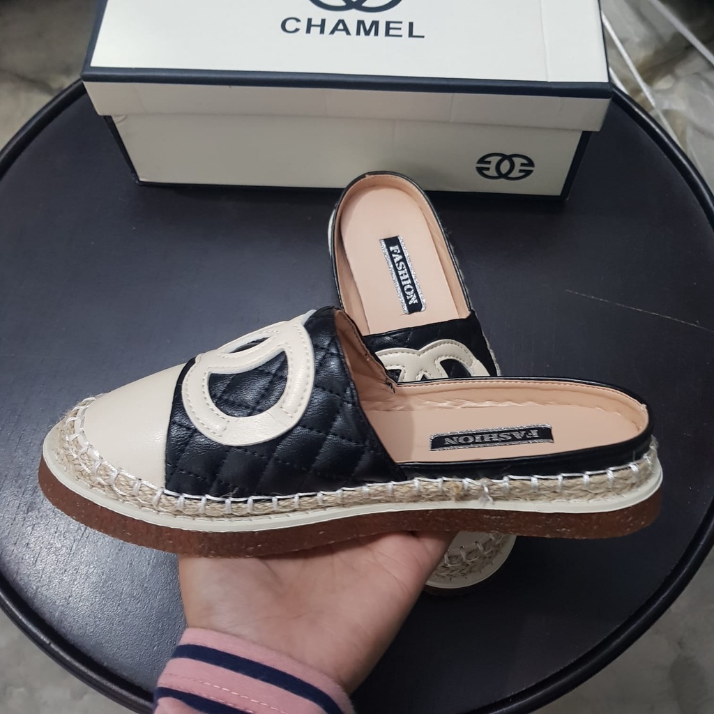 [✅BISA COD] 10555 ESPADRILLES SLIP ON MULES (REAL PICTURE)