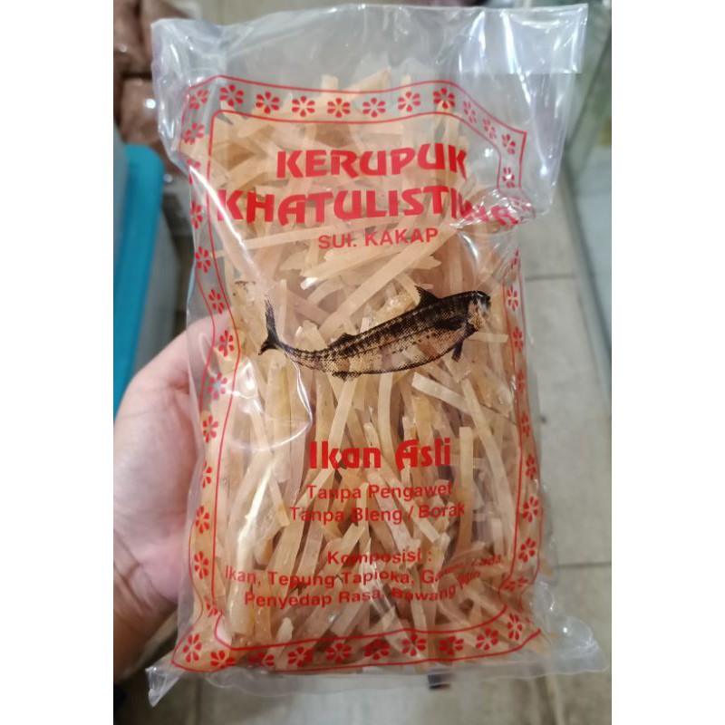 

Kerupuk Khatulistiwa / Kerupuk Ikan Tenggiri Asli / Kerupuk Stick Ikan Tengiri / Krupuk Ikan Mentah