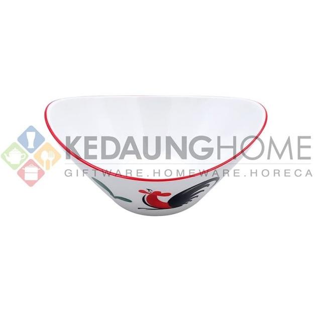 ➢ KedaungHome Mangkok Oval Motif Ayam Jago KPV-62B HNP (Kirim langsung)