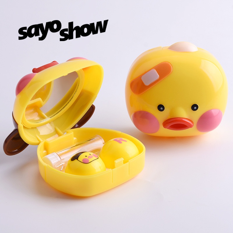 SAYOSHOW Tempat Softlens Bebek Kuning Kecil / Wadah Softlens / Softlens Case / Kotak Softlens