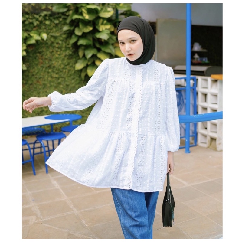 Arumi tunik bianca haideeorlin